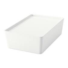 IKEA KUGGIS BOX WITH LID 18X26X8CM