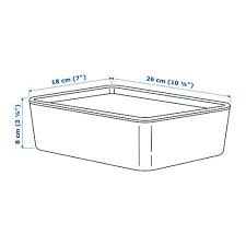 IKEA KUGGIS BOX WITH LID 18X26X8CM