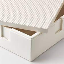 IKEA BYGGLEK LEGO BOX WITH LID SET OF 3, WHITE