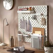 IKEA SKADIS PEGBOARD, 26X56CM, WHITE