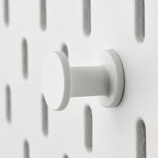 IKEA SKADIS HOOK, WHITE, 19MM 5PACK