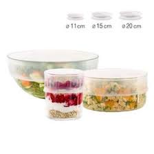 LEKUE REUSABLE STRETCH LIDS SET OF 3 - TRANSPA