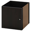 IKEA KALLAX INSERT WITH DOOR, BLACK-BROWN