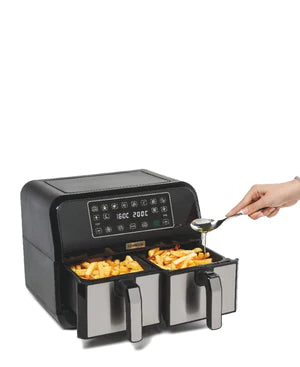 KENWOOD DUAL AIR FRYER 8L 1700W BLACK + METAL