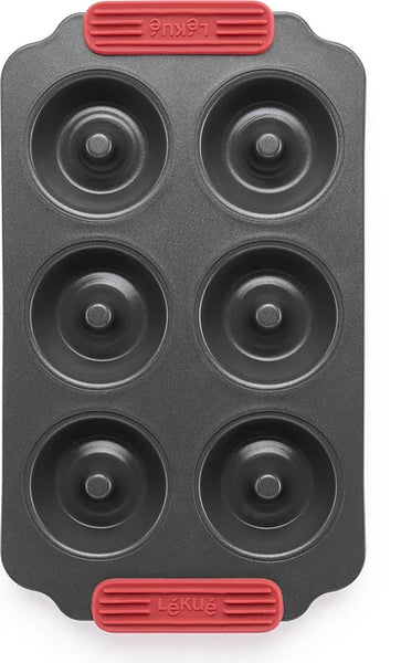 LEKUE NON-STICK DOUGHNUTS MOULD 6 HOLE GREY