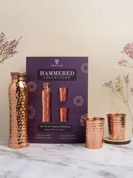 FORREST & LOVE COPPER GIFTSET HAMMERED- 1 X 900ML,2 X 300ML