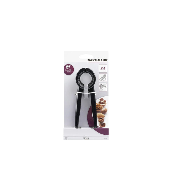 FACKELMANN NUTCRACKER + SCREW CAP OPENER SCHWARZ