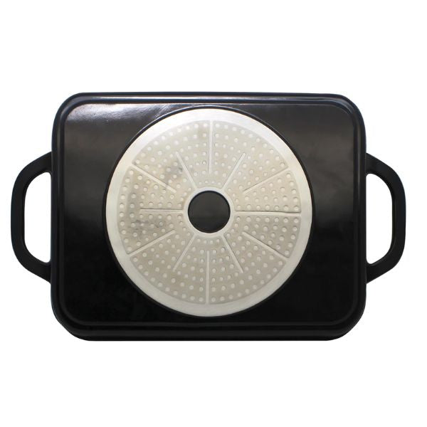 ELO RECTANGULAR ROASTER WITH BBQ-RIDGES 41X26CM BELUGO