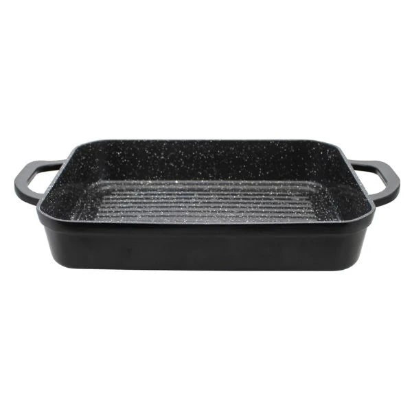 ELO RECTANGULAR ROASTER WITH BBQ-RIDGES 41X26CM BELUGO