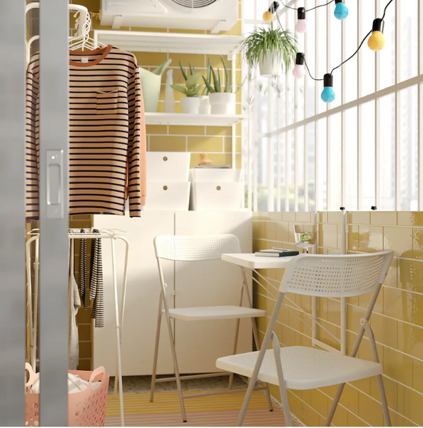 IKEA TORPARO BALCONY TABLE , 50CM , WHITE