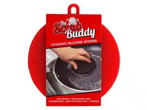 SCRUB BUDDY SILICONE SPONGE-RED