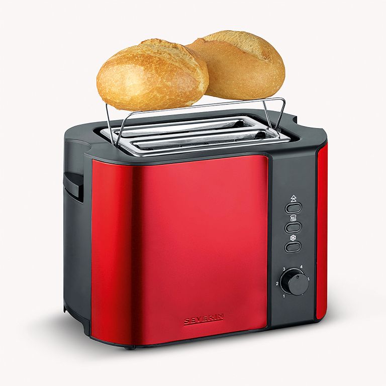 SEVERIN AUTO TOASTER S/S RED