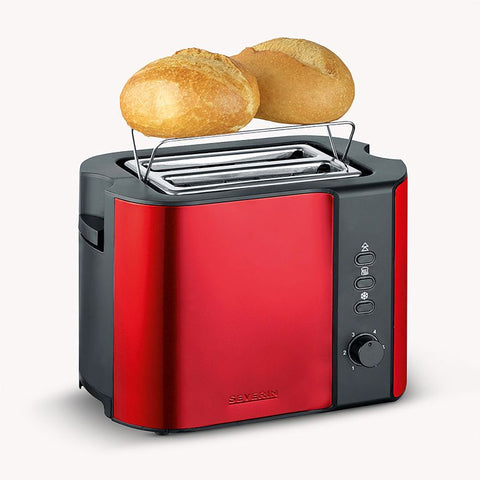 SEVERIN AUTO TOASTER S/S RED