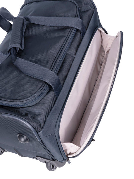 CELLINI MICROLITE CARRY ON TROLLEY DUFFEL MIDNIGHT BLUE