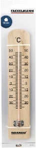 FACKELMANN THERMOMETER WOOD 25CM CARD