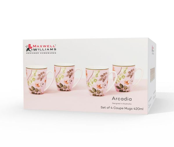 MAXWELL & WILLIAMS ARCADIA CPE MUG S/4  420ML