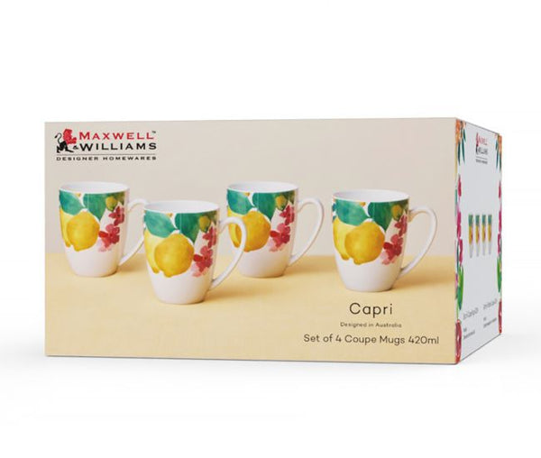 MAXWELL & WILLIAMS CAPRI MUG SET/4 420ML GB