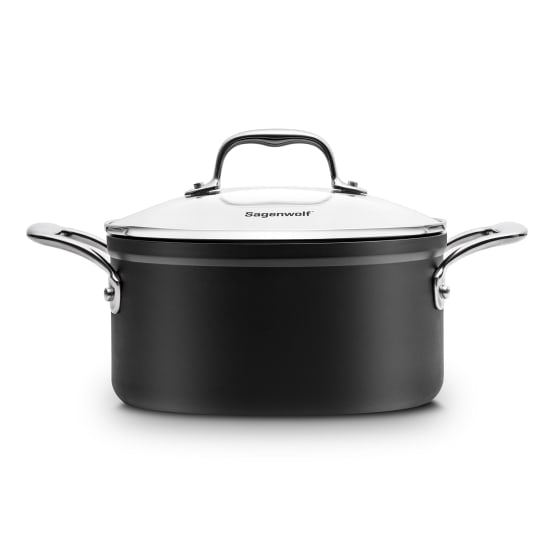 SAGENWOLF TITANIUM CASSEROLE POT WITH LID 20CM