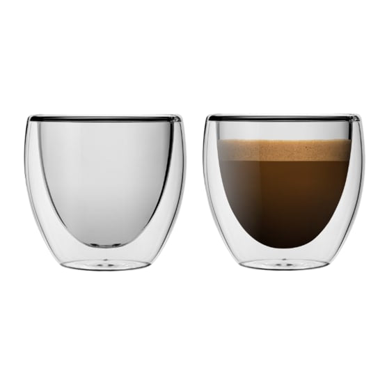 HUMBLE & MASH DOUBLE WALL ESPRESSO GLASSES SET 2 70ML