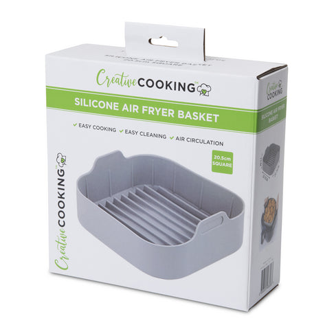 CREATIVE COOKING SILICONE AIR FRYER BASKET SQUARE