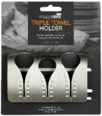 MASTERCLASS STAINLESS STEEL TRIPLE TOWEL HOLDER