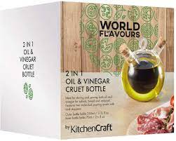 WORLD OF FLAVOUR ITALIAN 2 IN 1 OIL AND VINEGAR CRUET BOTTLE