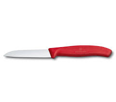 KNIFE PARING SWISSCLASSIC RED 8CM