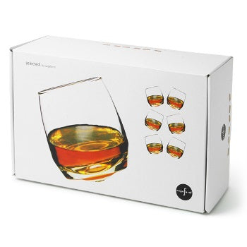 SAGAFORM WHISKEY GLASSES / ROCKING TUMBLERS - 6-PACK