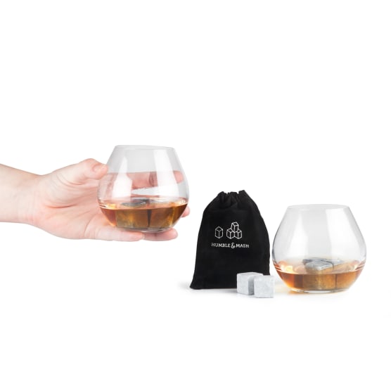 HUMBLE & MASH WHISKEY & DRINK STONES, SET OF 9