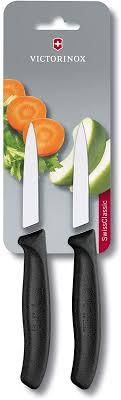 VICTORINOX KNIFE PARING 2PC BLACK STRAIGHT