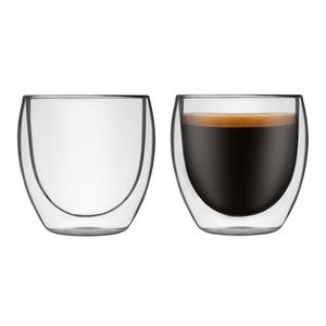 HUMBLE & MASH DOUBLE WALL CAPPUCCINO GLASSES, SET OF 2 250ml